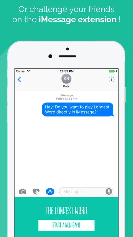 Longest Word Free — Game Extension for iMessage