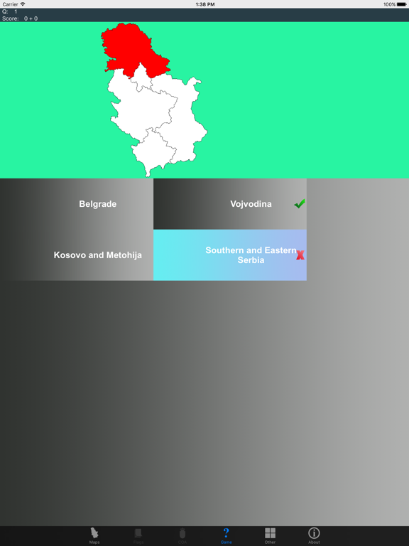 Serbia Districts Maps and Flags iPad screenshot
