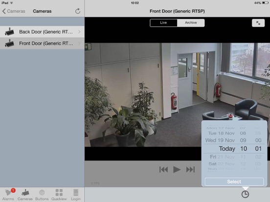 SeeTec MobileClient iPad screenshot
