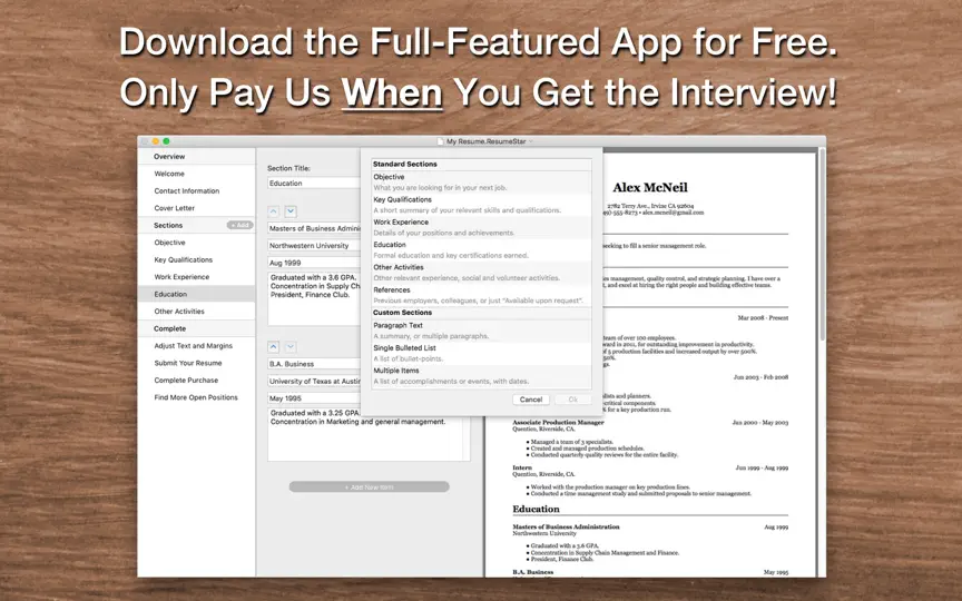 Capture d'écran de Resume Star: Pro CV Designer sur iPhone 2