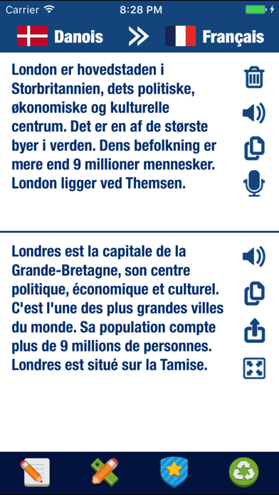 Screenshot #1 pour Traducteur et dictionnaire danois français