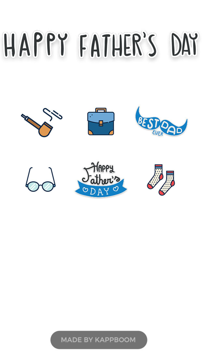 I Love My Dad Stickers