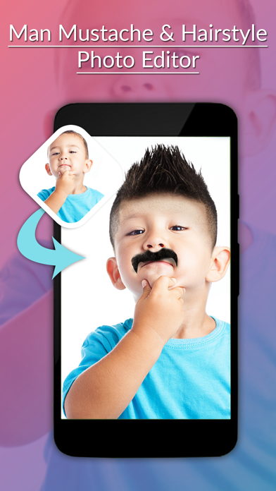 Screenshot #2 pour Man Mustache & Hairstyle Photo Editor