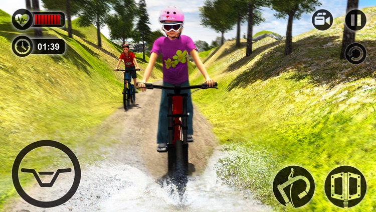 Uphill Bicycle Rider Kids - Offroad Mountain Climb screenshot-3