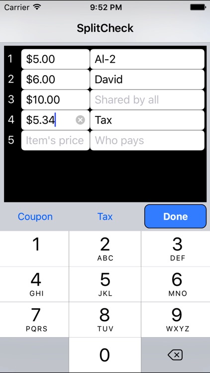 SplitCheck Bill Split screenshot-3