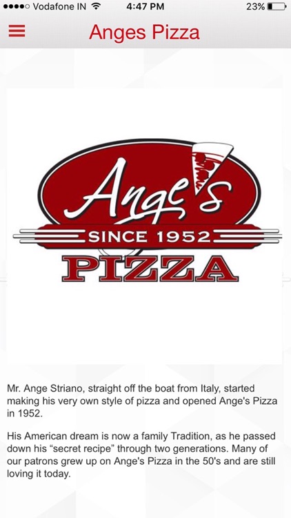 Anges Pizza App