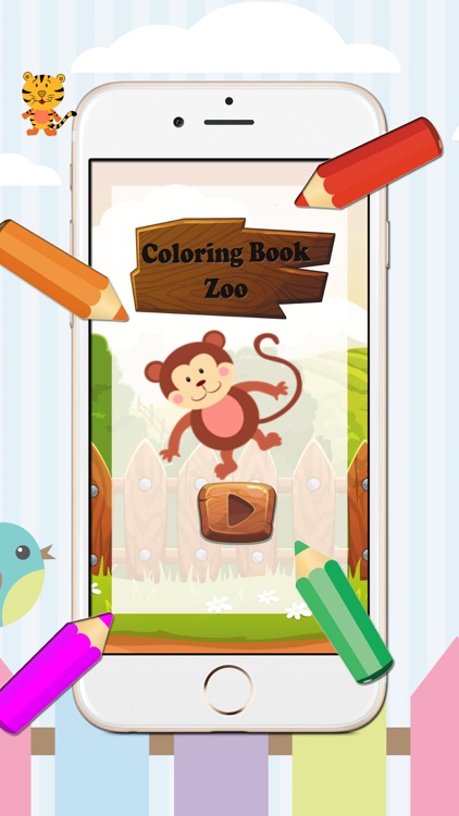 Kids Coloring Book monkey and frinds animal