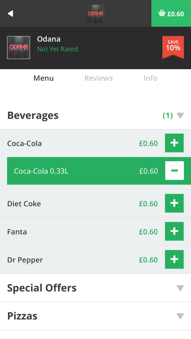 Odana Takeaway screenshot
