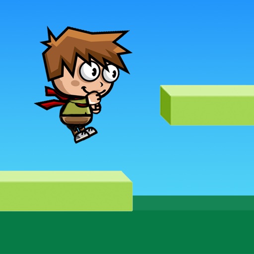 Big Heads Kid Running - Jumps Up And Down Icon