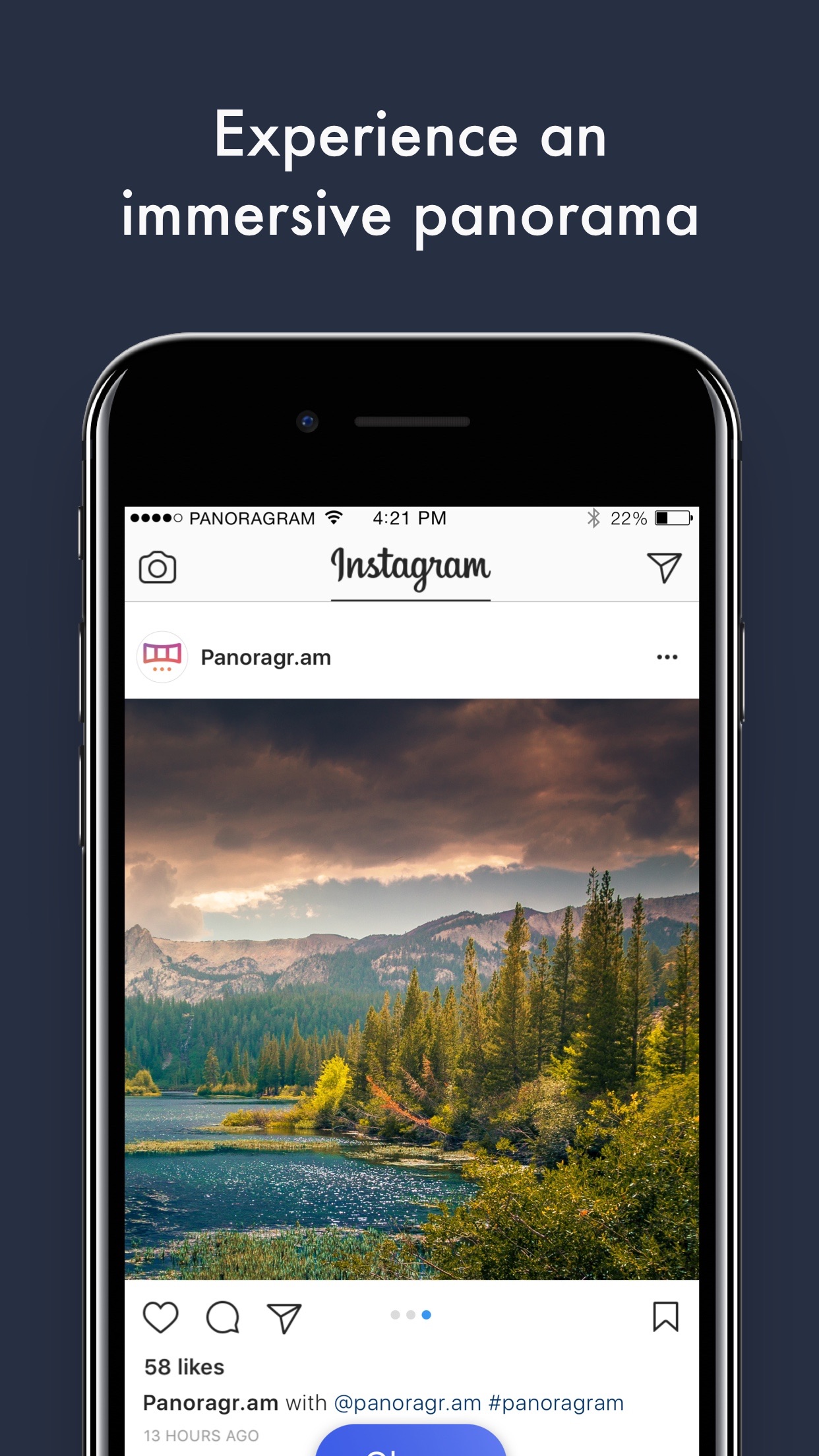 Screenshot do app Panoragram - Panoramas for Instagram