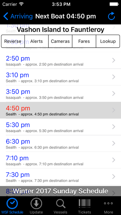 Screenshot #2 pour WSF Puget Sound Ferry Schedule