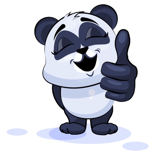 Emoji Cartoon Panda Stickers