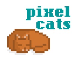Animated pixel cat stickers from Diesel Sweeties to mew up your Messages