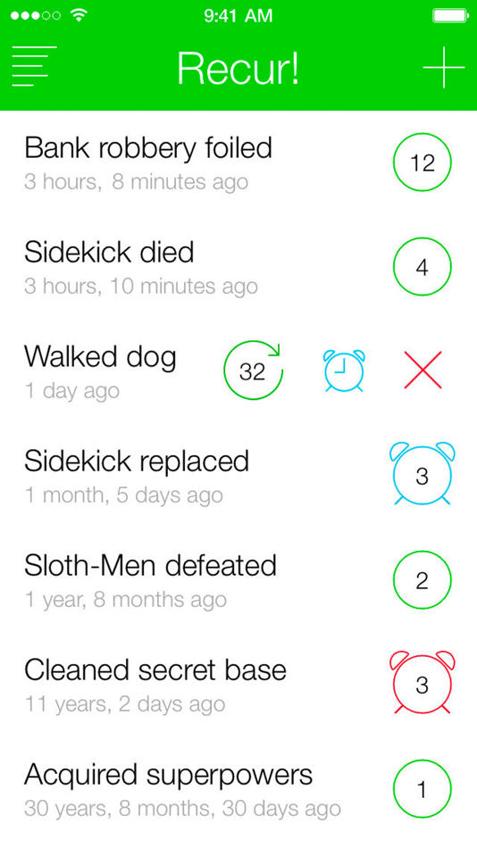 Recur! The Reverse To-Do List - 1.1.4 - (iOS)