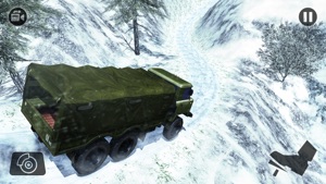 Off Road Army Truck Parking Sim - Snow Driving 3D screenshot #3 for iPhone