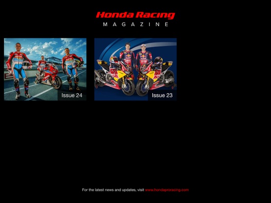 Honda Racing Magazine iPad screenshot