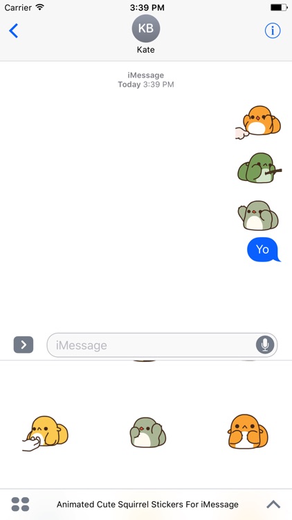 Animated Cute Squirrel Stickers For iMessage