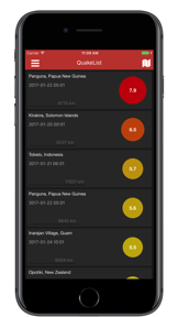 QuakeList - Recent Earthquakes screenshot