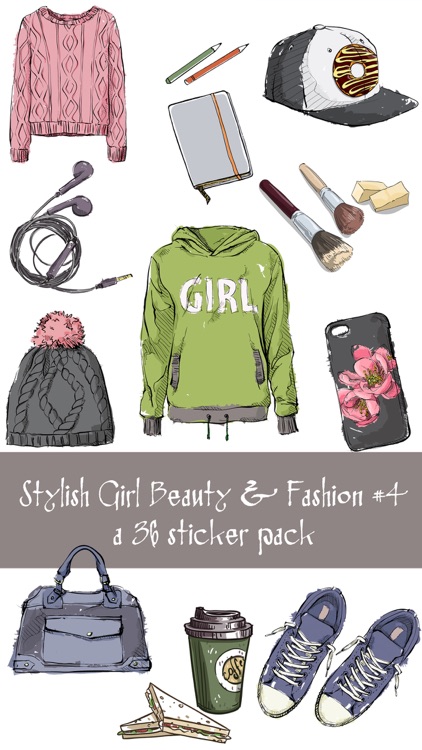 Stylish Girl Winter Fashion Sticker Pack