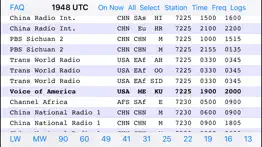 shortwave broadcast schedules iphone screenshot 1