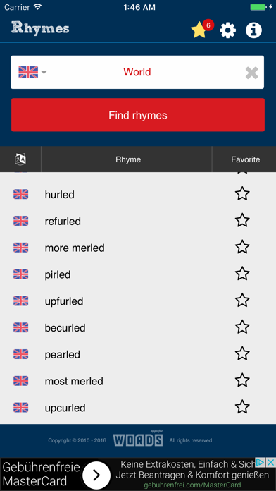 Screenshot #2 pour a! Rhymes