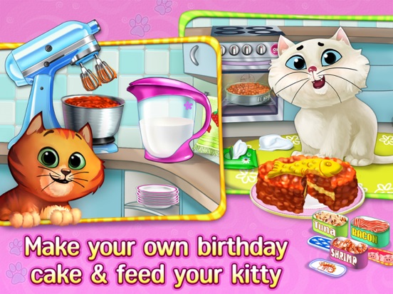 Kitty Cat Birthday Surprise: Care, Dress Up & Play для iPad