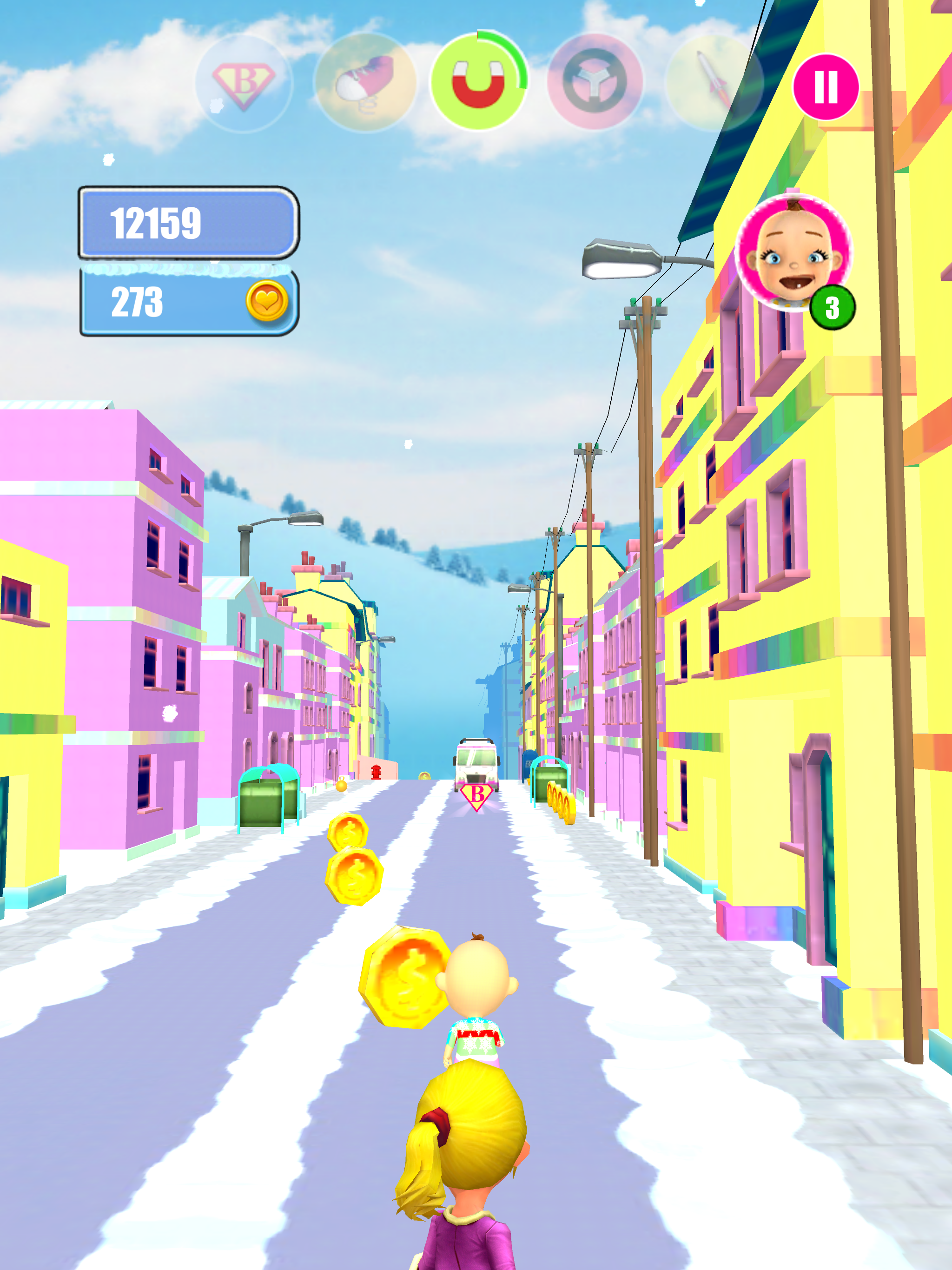 Baby Snow Run - Running Game screenshot 9