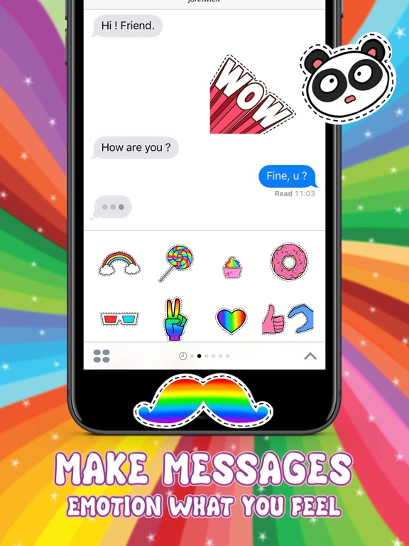 Screenshot #5 pour Everything is Rainbow Stickers for iMessage