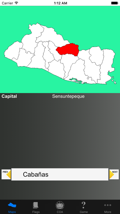 Screenshot #1 pour El Salvador Department Maps, Flags, Capitals