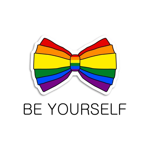 Be Yourself LGBT Pride Emoji Stickers by Sachin Sachdeva