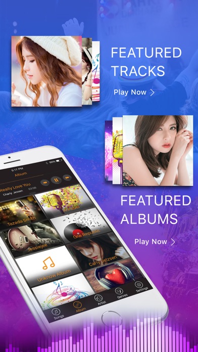 音楽プレーヤー - MP3プレーヤー - 無料の音楽アプリ！ミュージッのおすすめ画像1