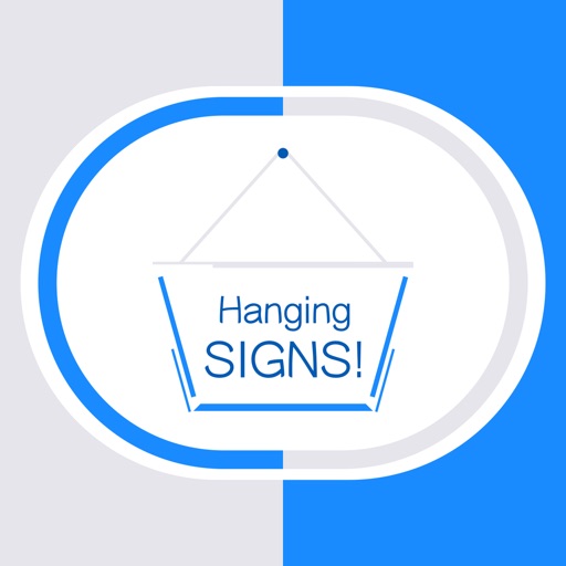 Hang a Sign! II (Light Gray/Bright Blue)
