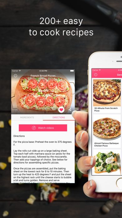 Screenshot #1 pour Pizza Recipes: Healthy cooking recipes & videos