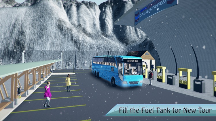 Offroad Tourist Snow Bus Drive - Hill Climb