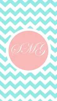 girly monogram wallpapers - cute colorful themes iphone screenshot 1