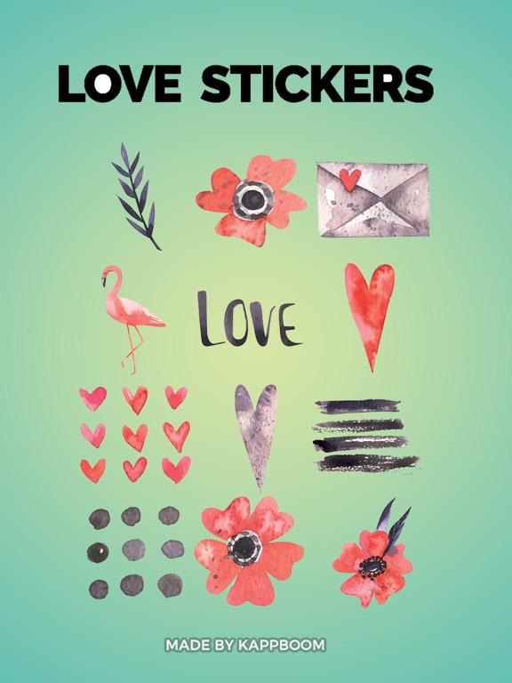 Screenshot #4 pour Watercolors Love and Flamingos