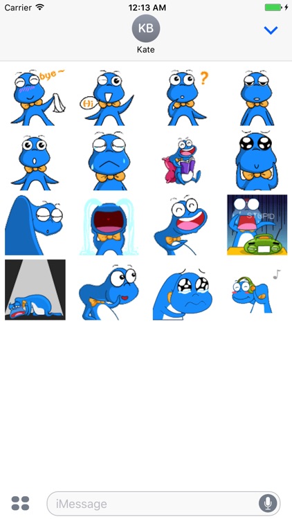 Animated Octopus Smile Stickers