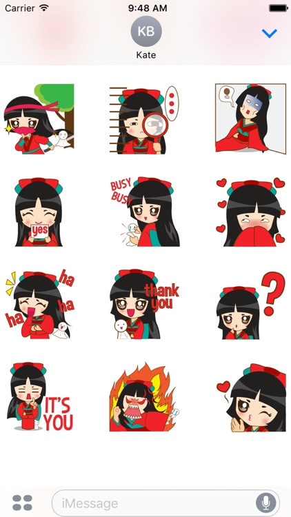 Izumi, the japanese princess for iMessage Sticker