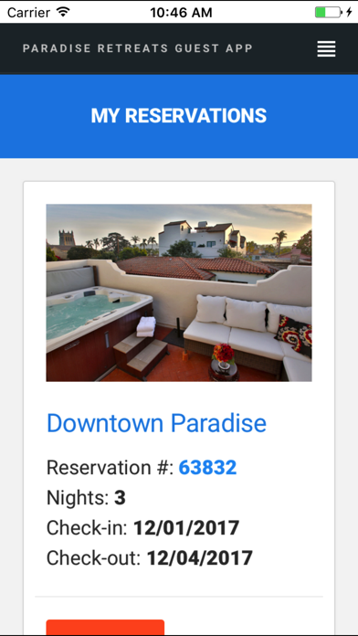 Screenshot #1 pour Paradise Retreats – Guest App