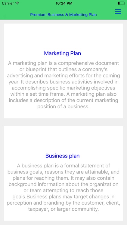 Premium Plan -For Business Plan & Marketing Plan