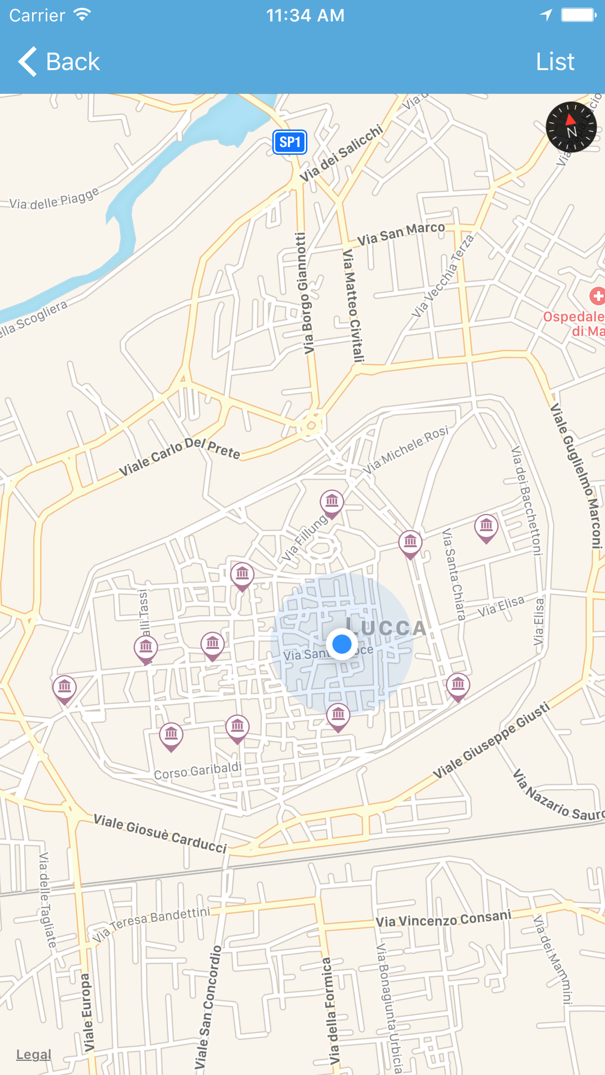 LuccaMap - Lucca Points of Interest Travel Guide screenshot 3