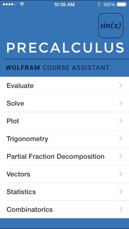 Wolfram Precalculus Course Assistant