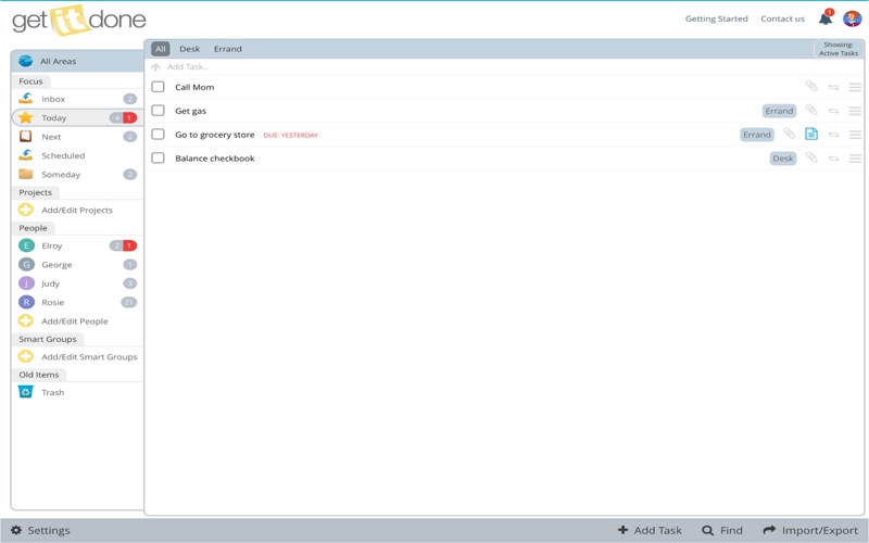 Screenshot #1 pour Get It Done Tasks GTD