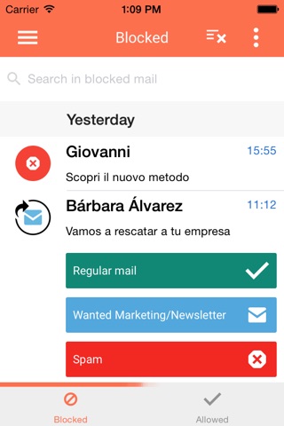 Spamdrain - clean email screenshot 3