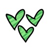 Stripe Hearts sticker - cute stickers for iMessage