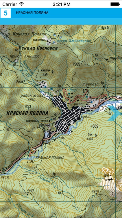 Krasnaya Polyana. Tourist map