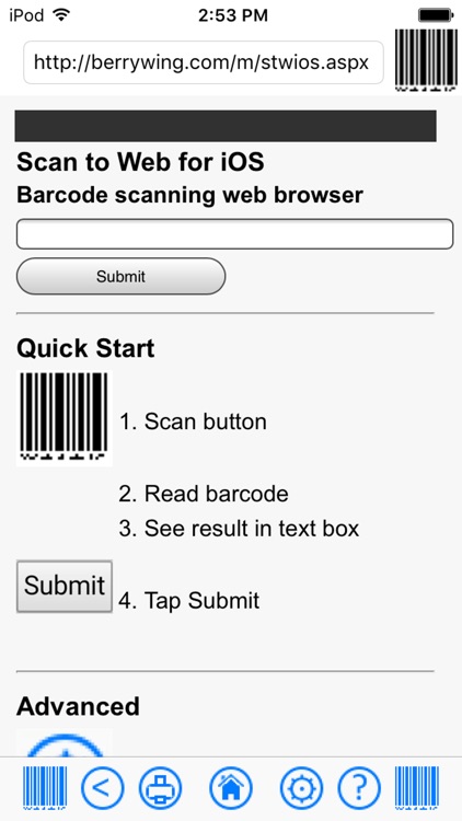 Barcode Scan to Web