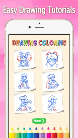 Game screenshot How to Draw for Sailor Moon : Drawing and Coloring mod apk