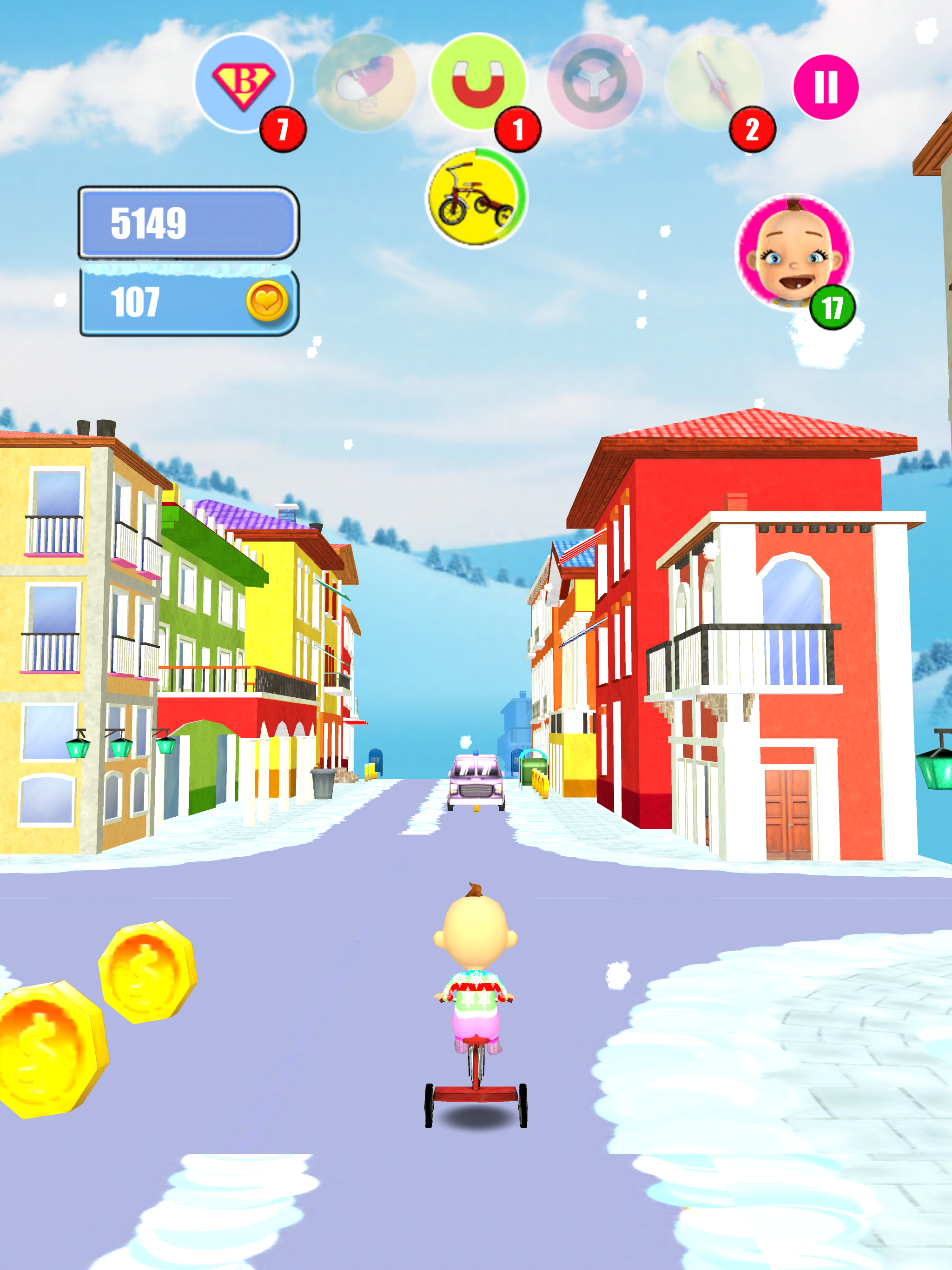 Baby Snow Run - Running Game screenshot 7