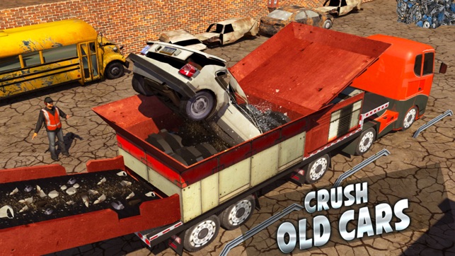 Monster Car Crusher Crane Garbage Truck Simulator On The - 